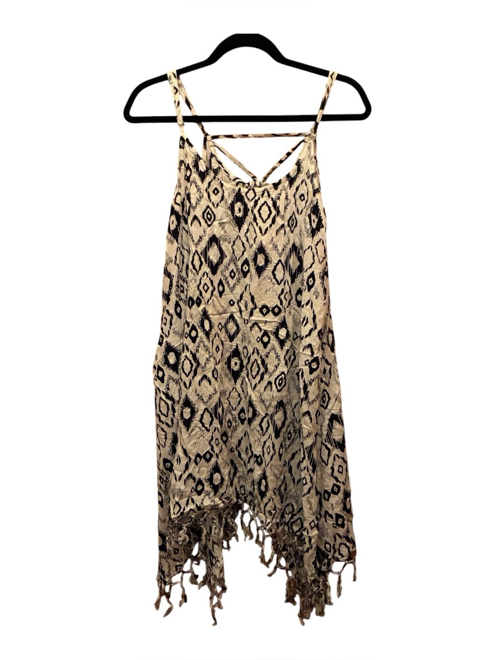 NWT BEACH BY EXIST BLACK & WHITE BOHEMIAN SWIM COVERUP ONE SIZE